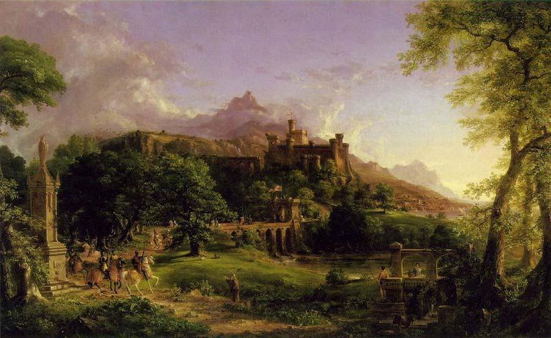 Thomas Cole The Departure France oil painting art